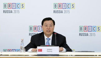 China's top legislator calls for closer BRICS cooperation