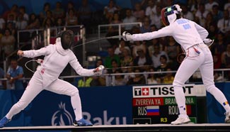 Romanian, Ukrainian players championed fencing at Baku European Games