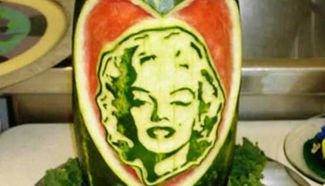 Artistic creations made from juicy watermelons