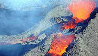 Furnace Volcano erupts in French overseas island La Reunion