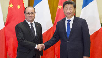 Chinese, French presidents reach deal on climate change