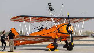 Breitling Wingwalker prepares for aerobatics show in Dubai