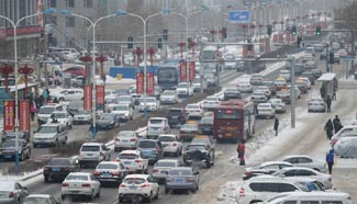 NE China's Jilin affected by lasting snowfall