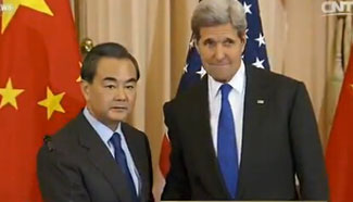 Wang, Kerry see progress on UN resolution on DPRK