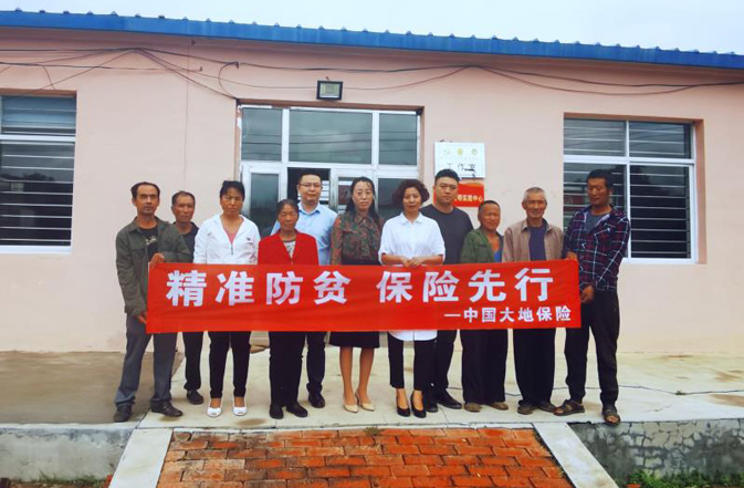 中国大地保险阜新中心支公司在阜蒙县开展防返贫保险业务