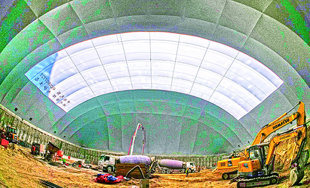 建筑工地有了“环保大气球”