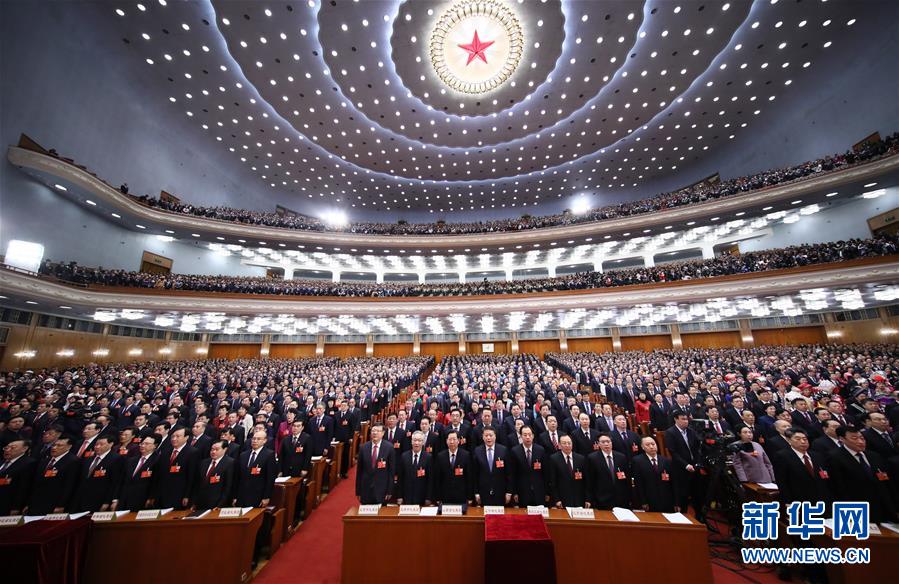 （兩會·人大開幕·XHDW）（3）十三屆全國人大一次會議在京開幕