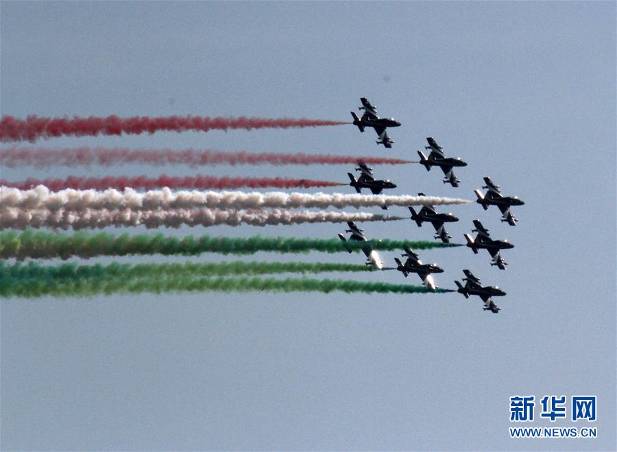 （国际）（3）意大利“三色箭”飞行表演队飞越罗马