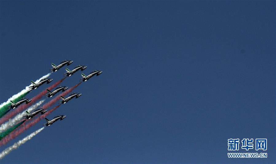 （国际）（4）意大利“三色箭”飞行表演队飞越罗马