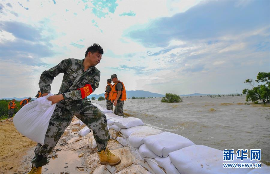 （防汛抗洪·图片故事）（3）抗洪一线“父子兵”