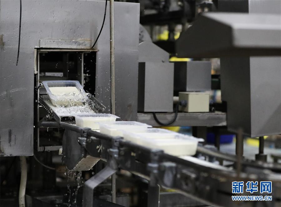 （国际·第三届进博会）（10）探访进博会参展商：韩国绿色食品企业圃美多的豆腐工厂