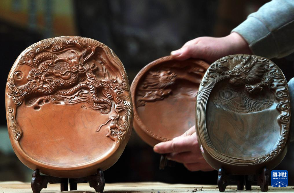 澄泥硯 最上位 鱔魚黄 鱔魚黄澄泥硯 上下蓋・箱付き 蘭亭硯