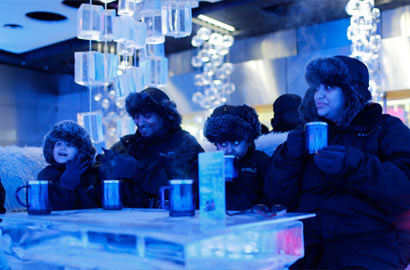 迪拜冰咖啡屋 酷暑中尽享冰火两重天