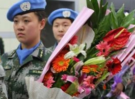 中國首批安全部隊出徵赴馬裏維和 女軍人也上陣
