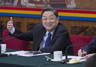 俞正声参加西藏代表团审议