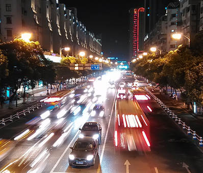 城市夜景之車流