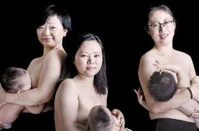 多位母親拍半裸照宣傳母乳喂養