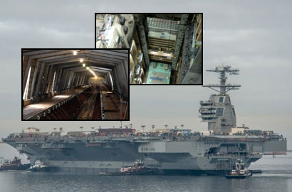 美福特號核動力航母內艙室曝光 電磁彈射器清晰可見