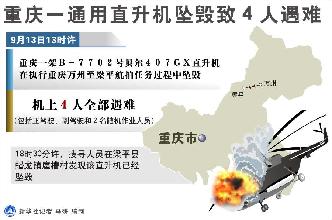 [突发事件]重庆一通用直升机坠毁致4人遇难