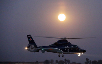 某直升机团组织跨昼夜飞行训练