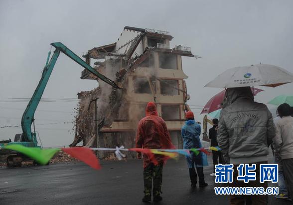 （新华视点&middot;图片版）（3）浙江温岭&ldquo;最牛钉子户&rdquo;房屋被依法拆除 补偿标准不变