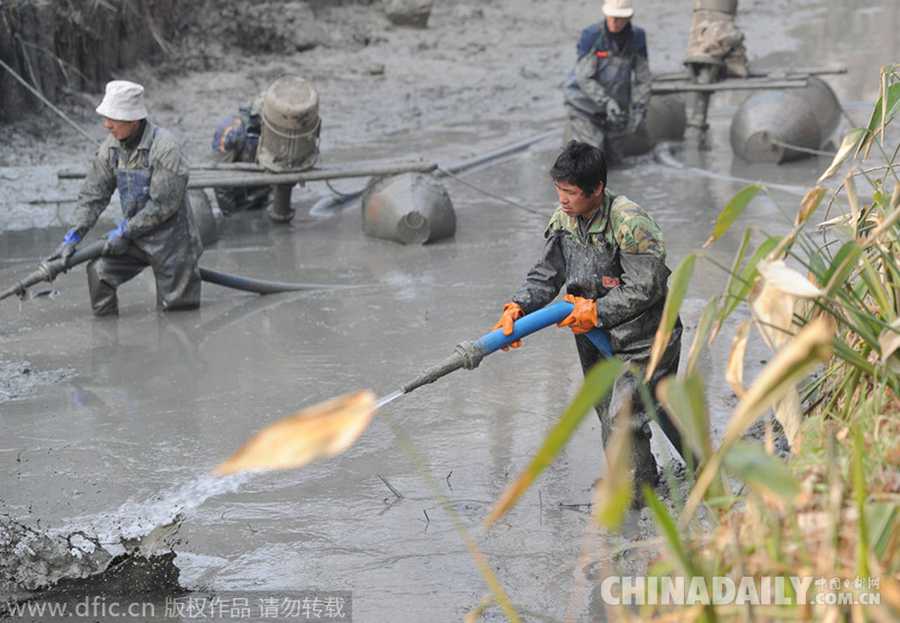杭州：高压水枪治理&ldquo;臭水港&rdquo;