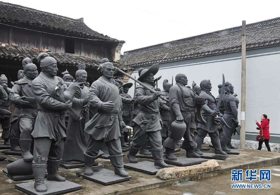 #（文化）（1）浙江奉化泥塑艺人打造大型&ldquo;水浒&rdquo;108将泥塑