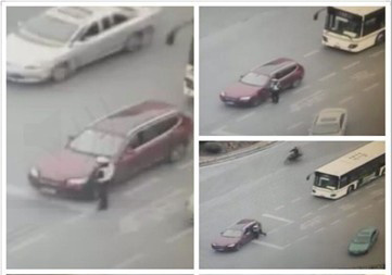 拖死交警司机曾发微博骂警察：你个仆人有种抓我