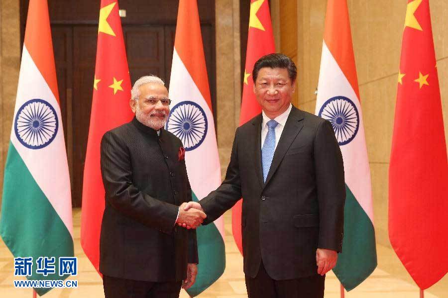 5月14日，国家主席习近平在西安会见印度总理莫迪。 新华社记者 姚大伟摄 