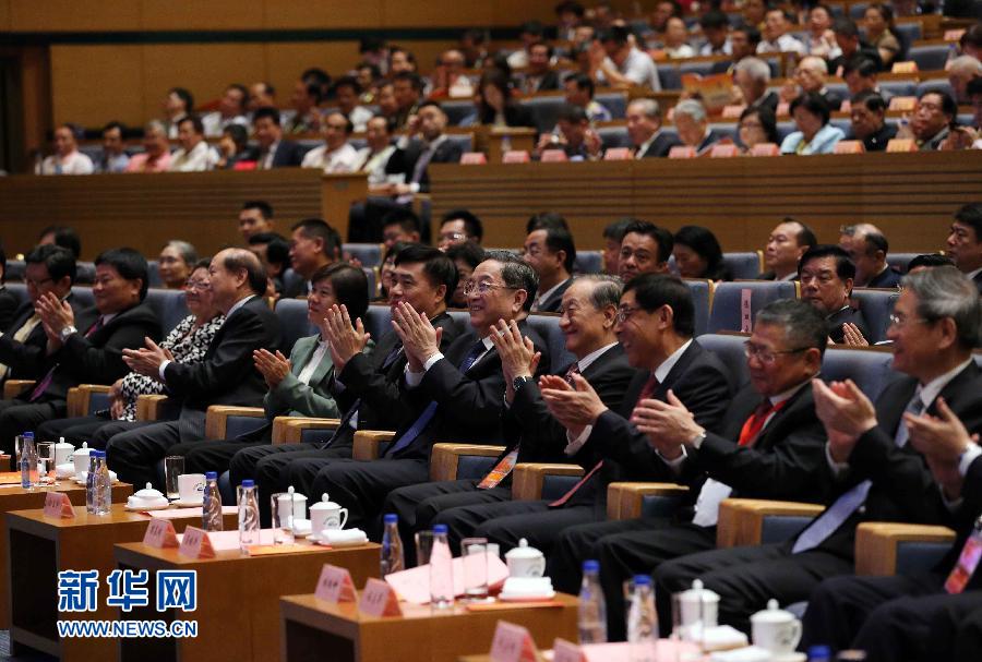 6月14日，第七届海峡论坛在厦门隆重举行。中共中央政治局常委、全国政协主席俞正声出席论坛开幕式并致辞。 新华社记者 刘卫兵 摄