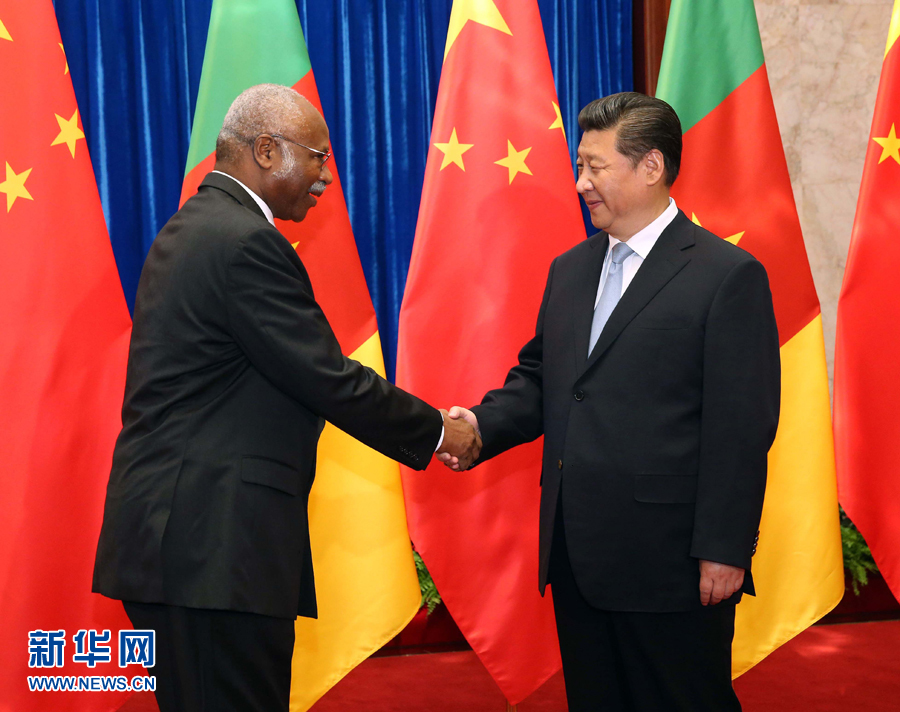 习近平会见喀麦隆总理菲勒蒙