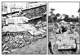 老兵方阵敞篷车上浮雕讲述抗战老兵真实故事