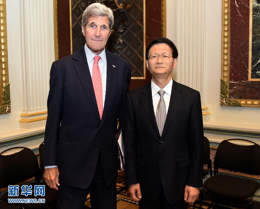 (XHDW)孟建柱与美国国务卿克里举行会谈