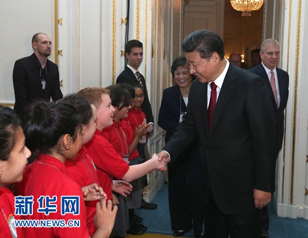 10月22日，国家主席习近平在伦敦出席全英孔子学院和孔子课堂年会开幕式。 新华社记者 庞兴雷 摄 