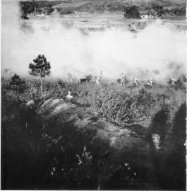 第二次长沙会战中，中国军队在新墙河与日军激战。