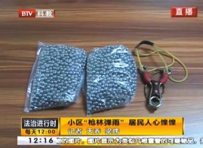 男子小区内玩钢珠袭击居民 自称妻子患病欲散心