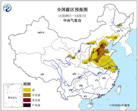 10余省市持续雾霾天气 并伴有中到重度污染