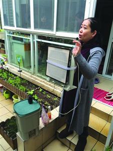 上海女子自制空气净化器抗雾霾 成本仅200元
