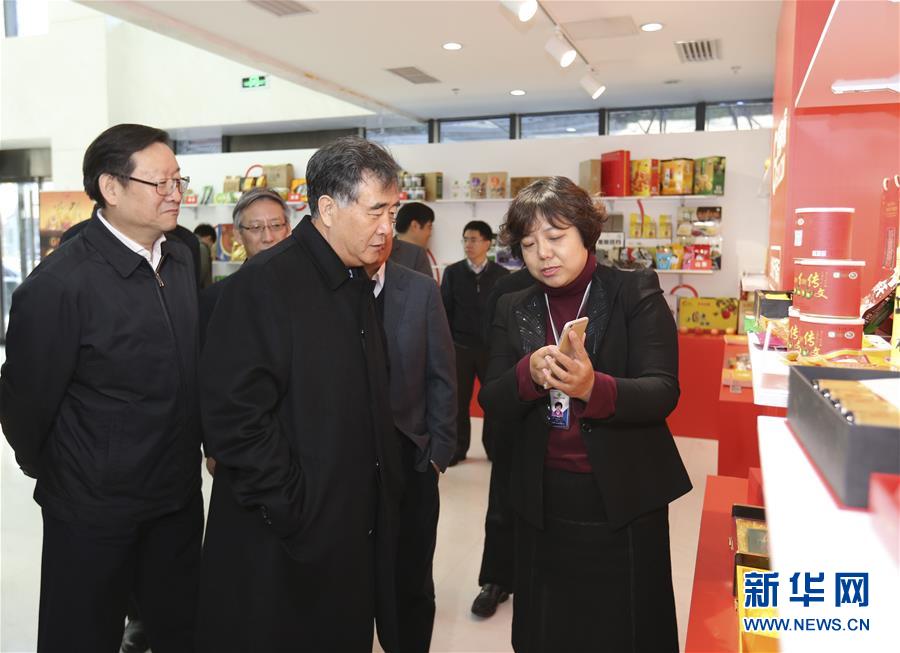 汪洋调研全国供销合作总社电商平台