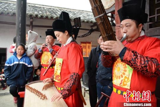 湖南浏阳市举行春季祭孔大典首展浏阳文庙祭孔音乐