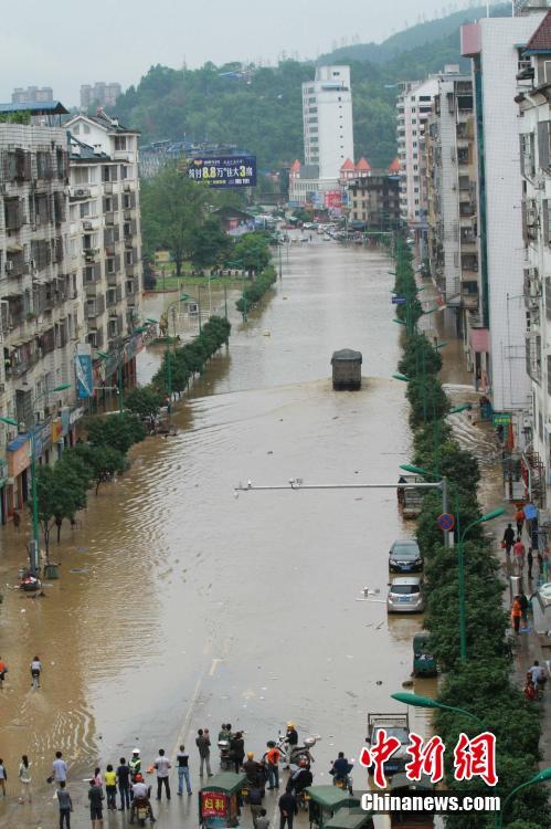 连日暴雨致福建顺昌城区成&ldquo;水乡&rdquo;