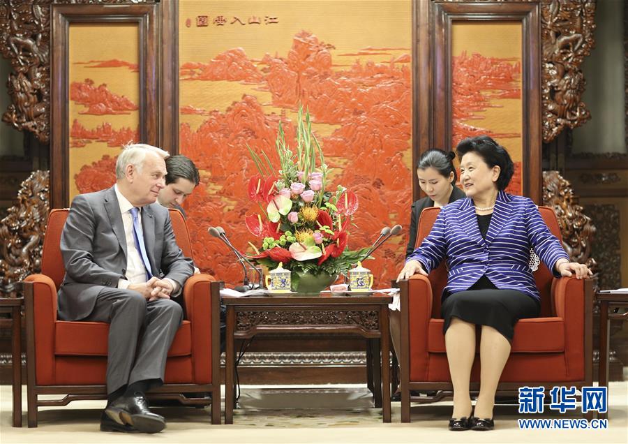 刘延东会见法国外长艾罗