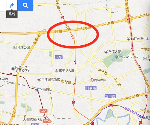 图说：事发路段 百度地图