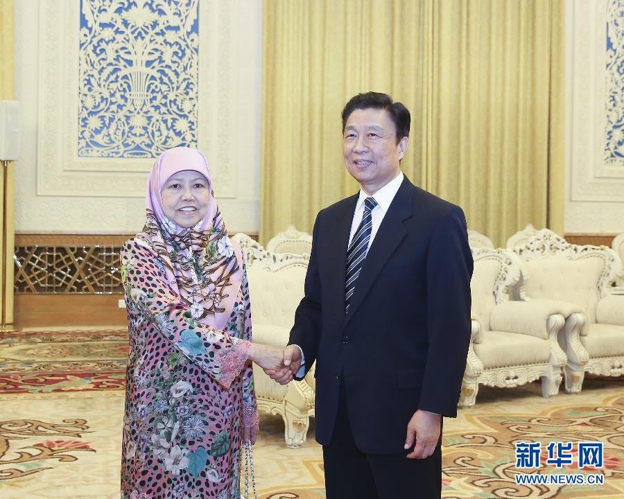 5月31日，国家副主席李源潮在北京会见文莱公主玛斯娜。 新华社记者丁林 摄