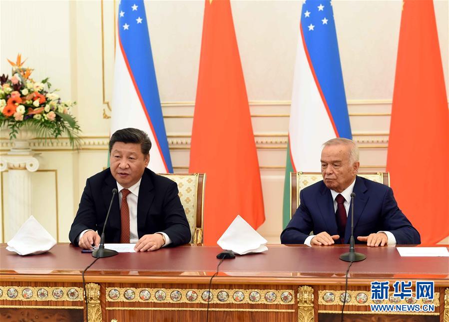 （XHDW）（5）习近平同乌兹别克斯坦总统卡里莫夫举行会谈