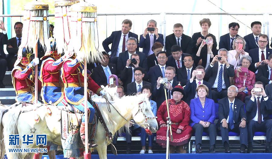 （XHDW）（3）李克强出席蒙古国为亚欧领导人举行的传统那达慕