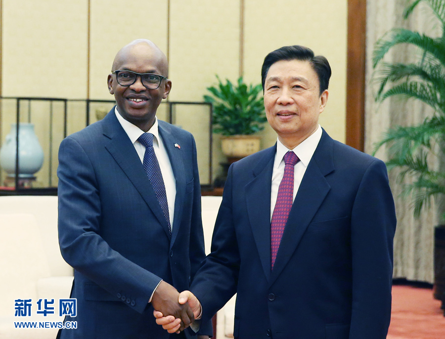 3月16日，中国国家副主席李源潮在北京会见布隆迪外长尼亚米特韦。新华社记者姚大伟摄