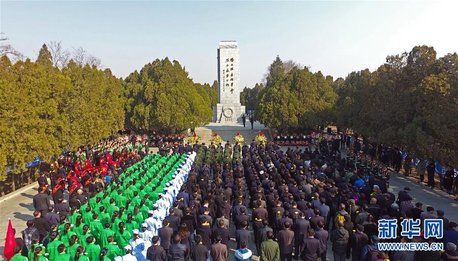（社会）（3）十一位塔山阻击战参战老战士骨灰迁葬塔山革命烈士陵园