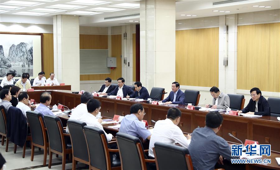 9月21日，中宣部在北京召开中央媒体驻外机构外宣工作座谈会。中共中央政治局委员、中央书记处书记、中宣部部长刘奇葆出席座谈会并讲话。新华社记者 谢环驰 摄 