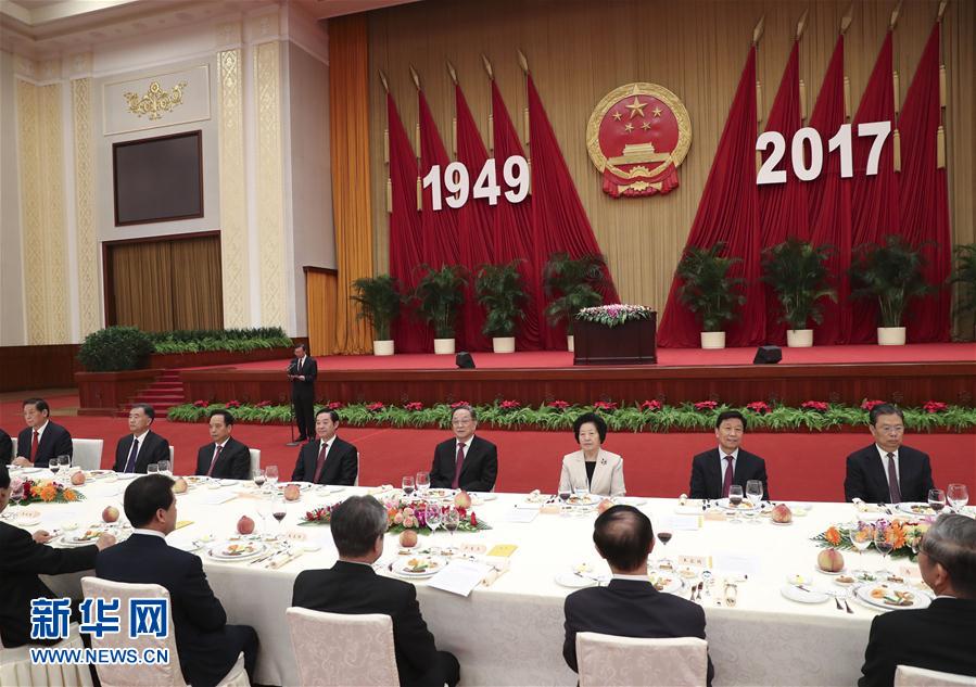 （时政）（2）全国政协办公厅、中共中央统战部、国务院侨办、国务院港澳办、国务院台办联合举行国庆招待会　俞正声致辞